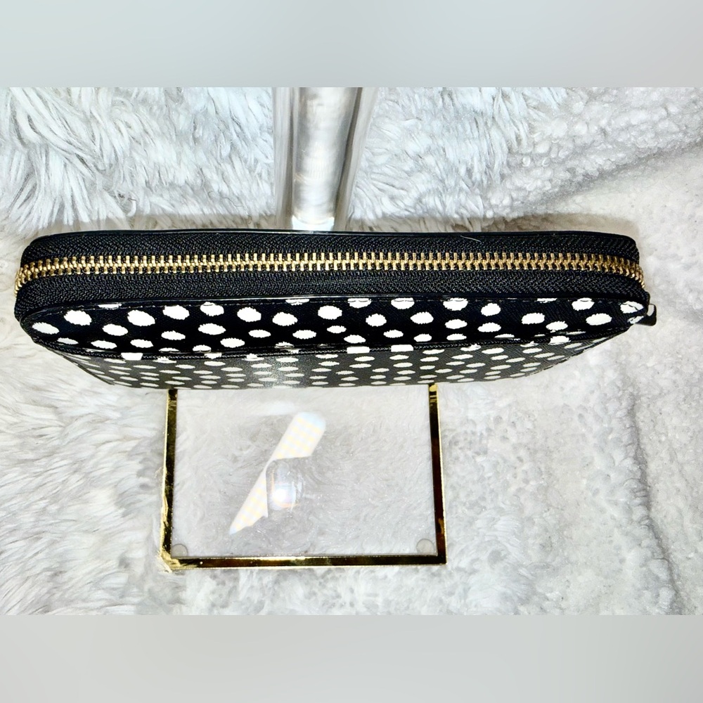 EUC 🖤🤍 Kate Spade New York Wilson Road Neda Polka Dot Zip Around Wallet - Picture 6 of 10